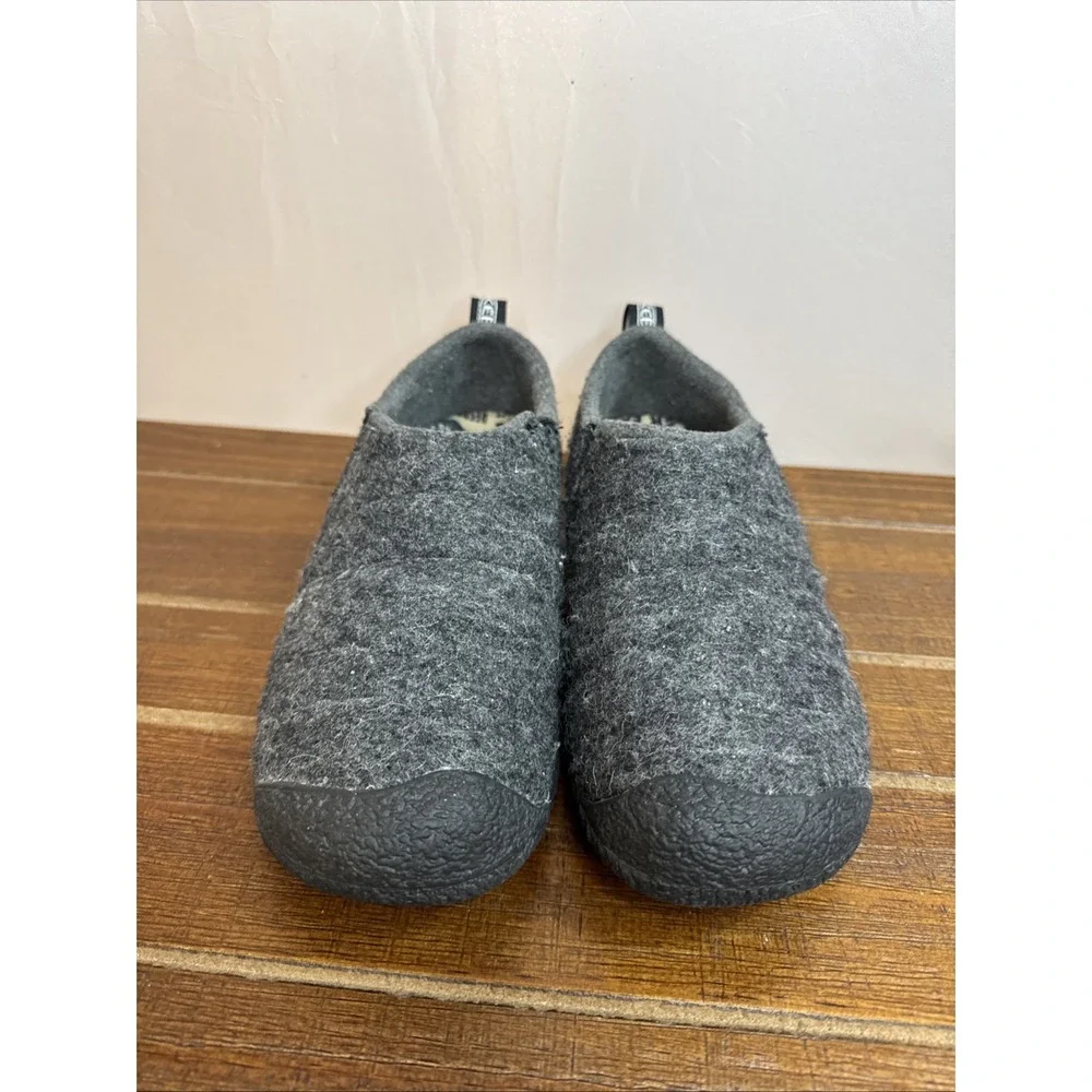 Keen Howser II Womens Shoes Sz 6‎ Casual Gray Felt Black Slip On Comfortable